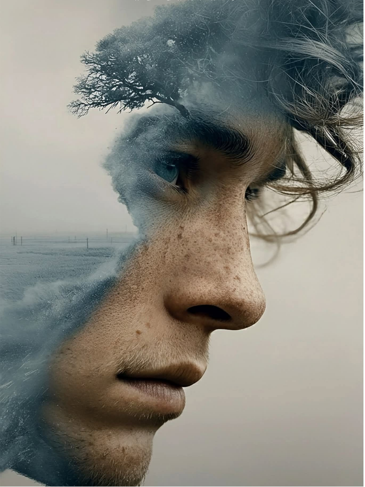 Nature's Embrace: Cinematic Double Exposure Portrait