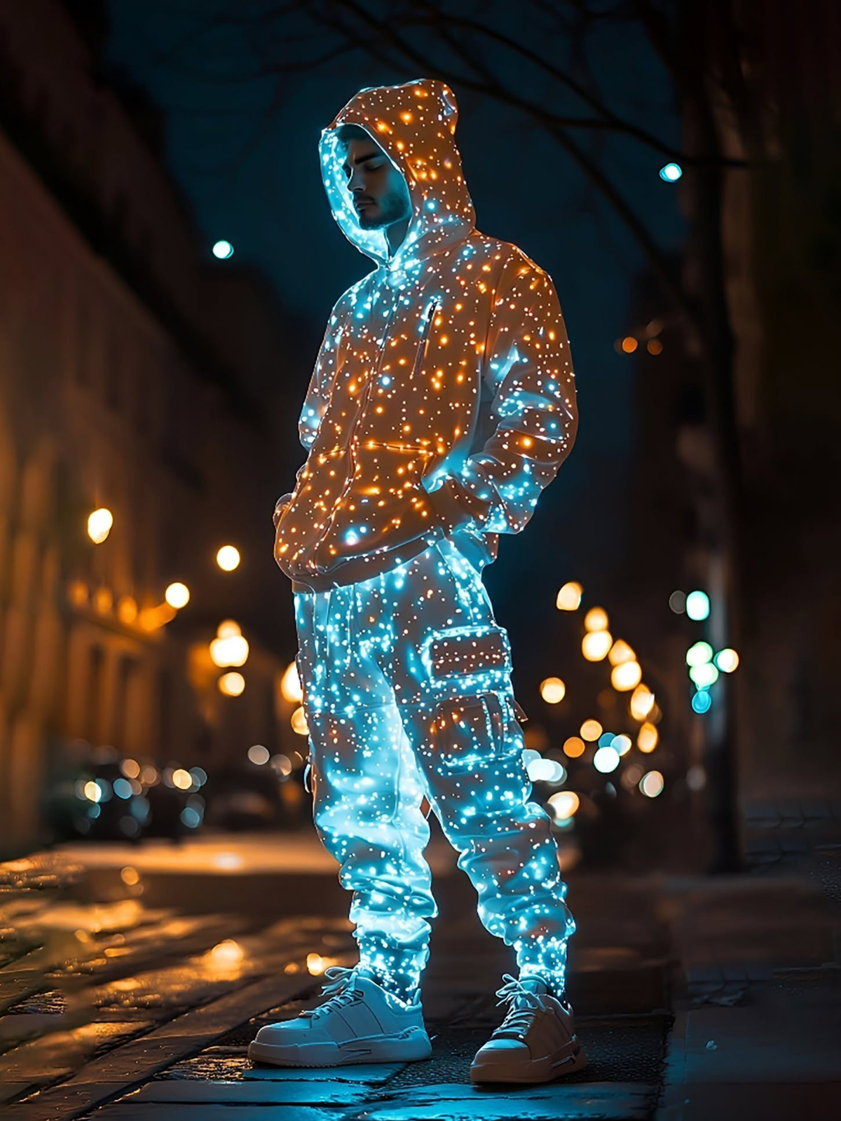 Bioluminescent Cyberpunk Solitude