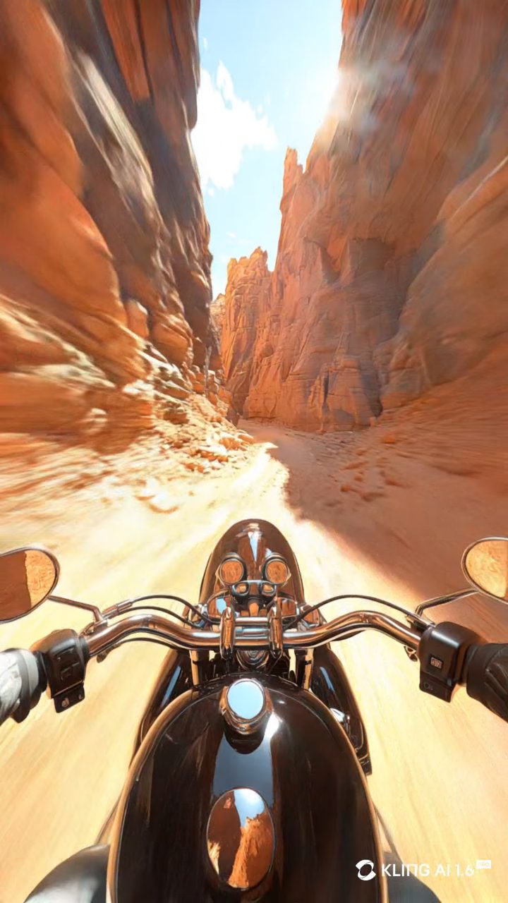 Red Rock Canyon Motorcycle POV