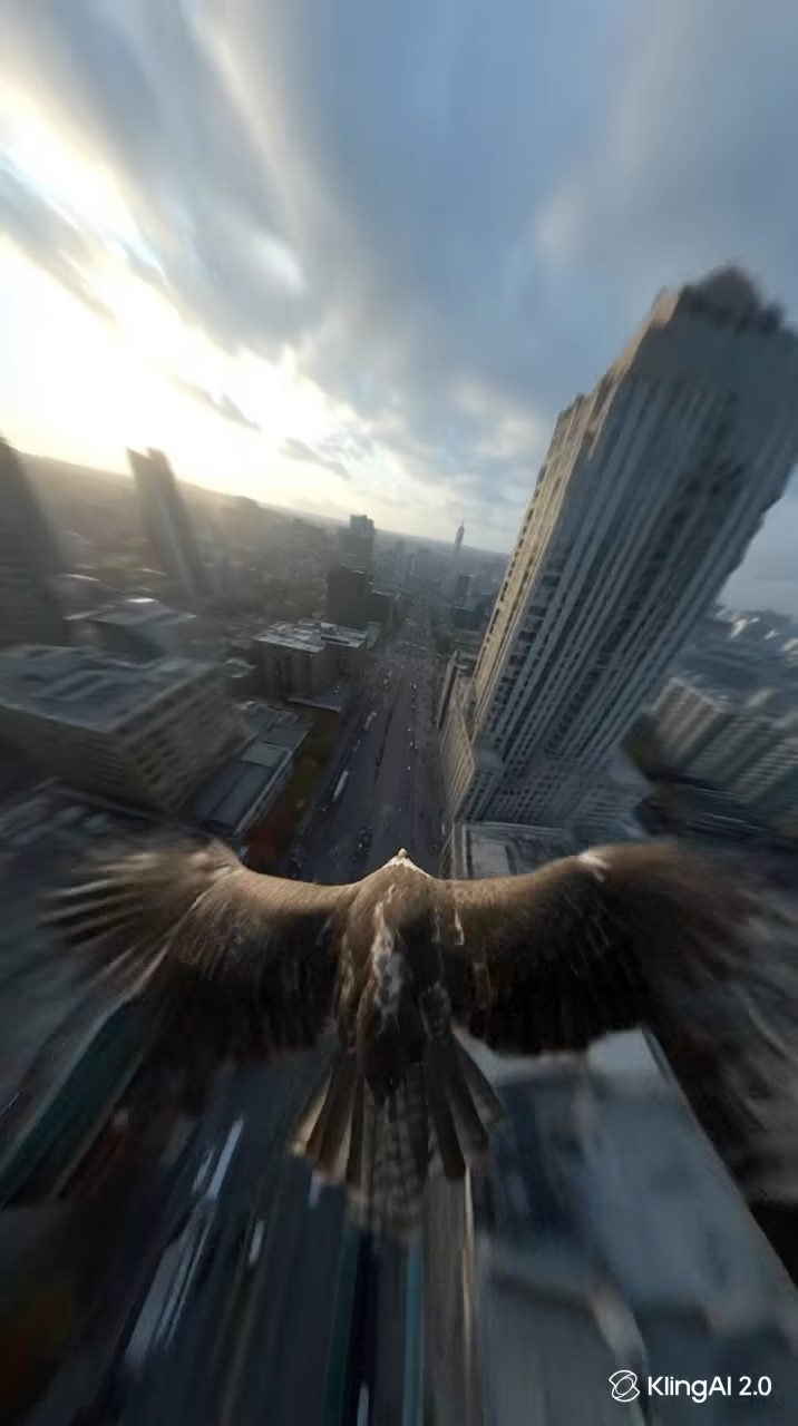 Cinematic Eagle City Dive POV