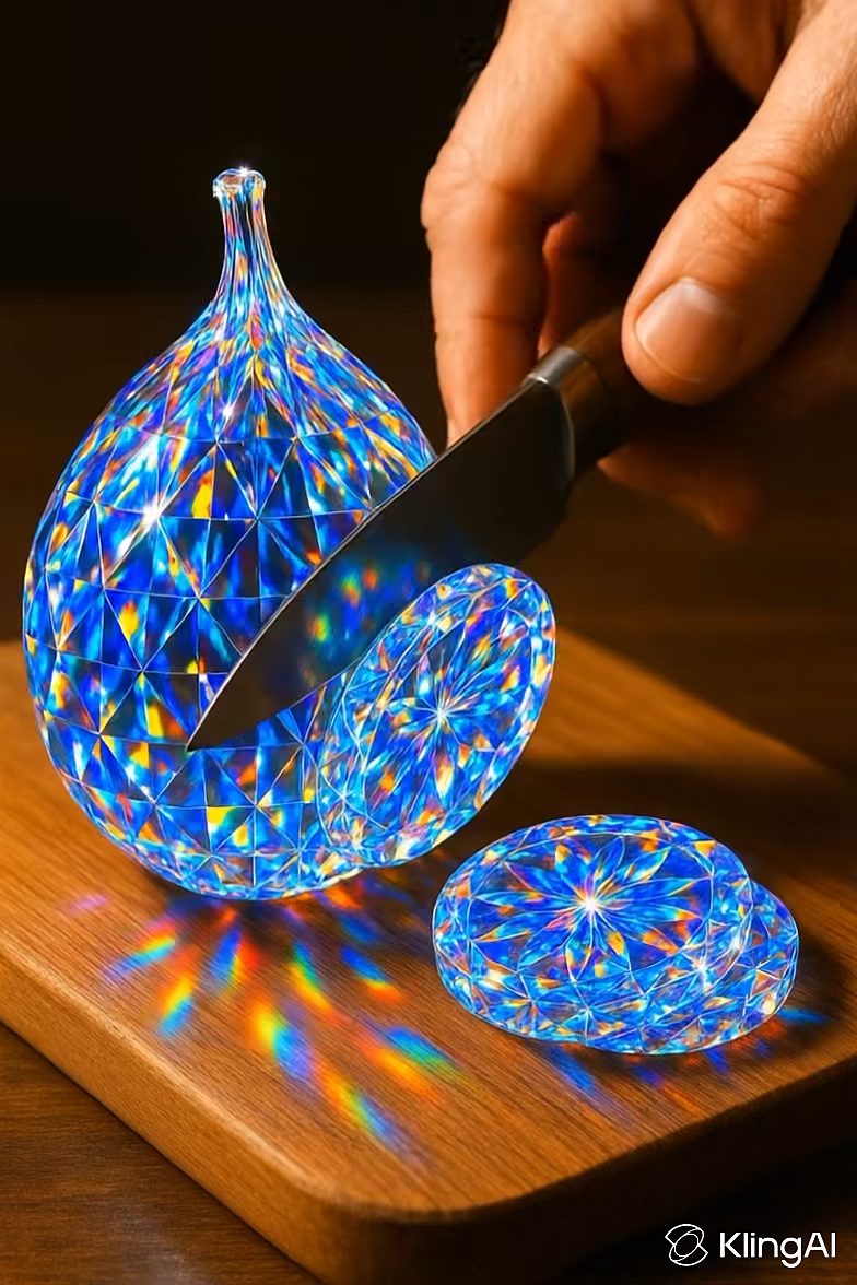 Diamond Fig ASMR: Elegant Hand Slicing