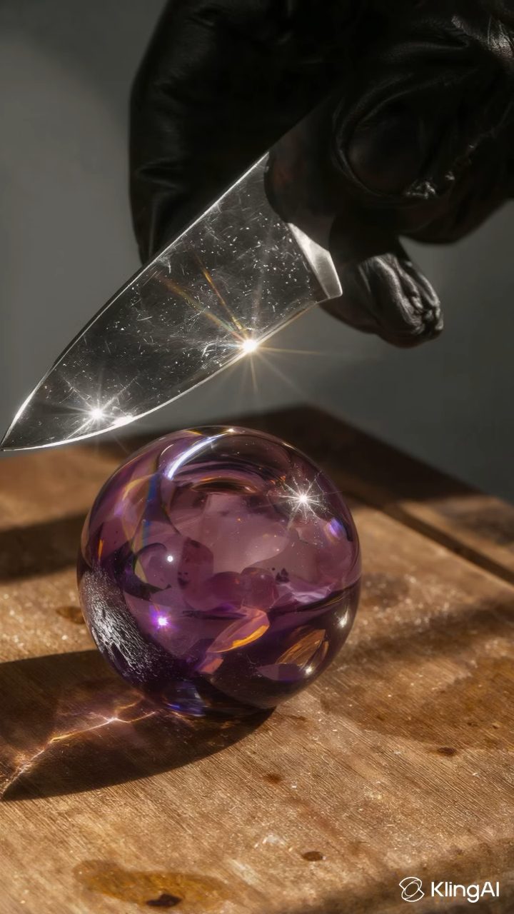 Slicing Crystal Grape ASMR 8K