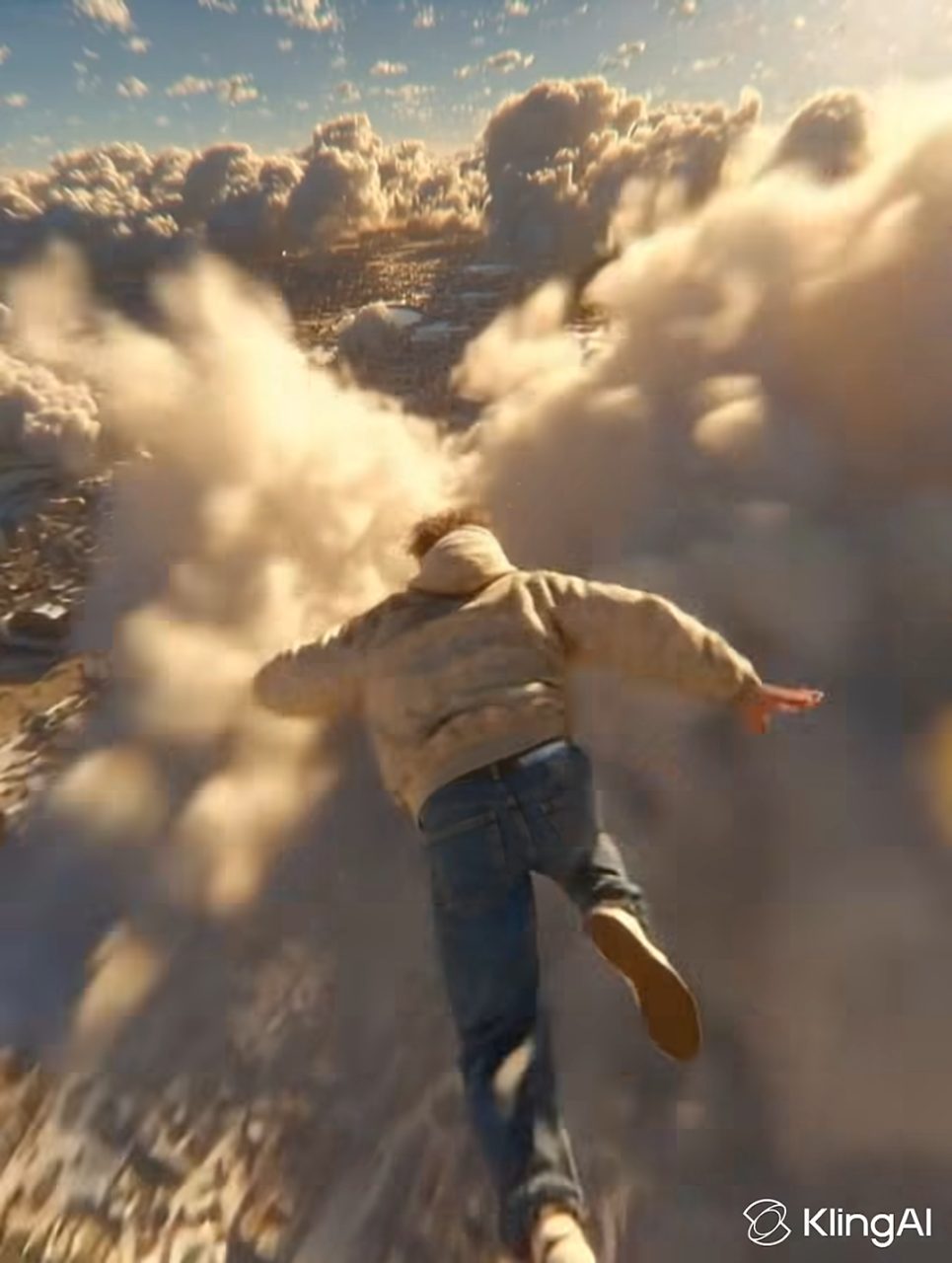 Cinematic Wuxia FPV Cloud Runner at Golden Hour