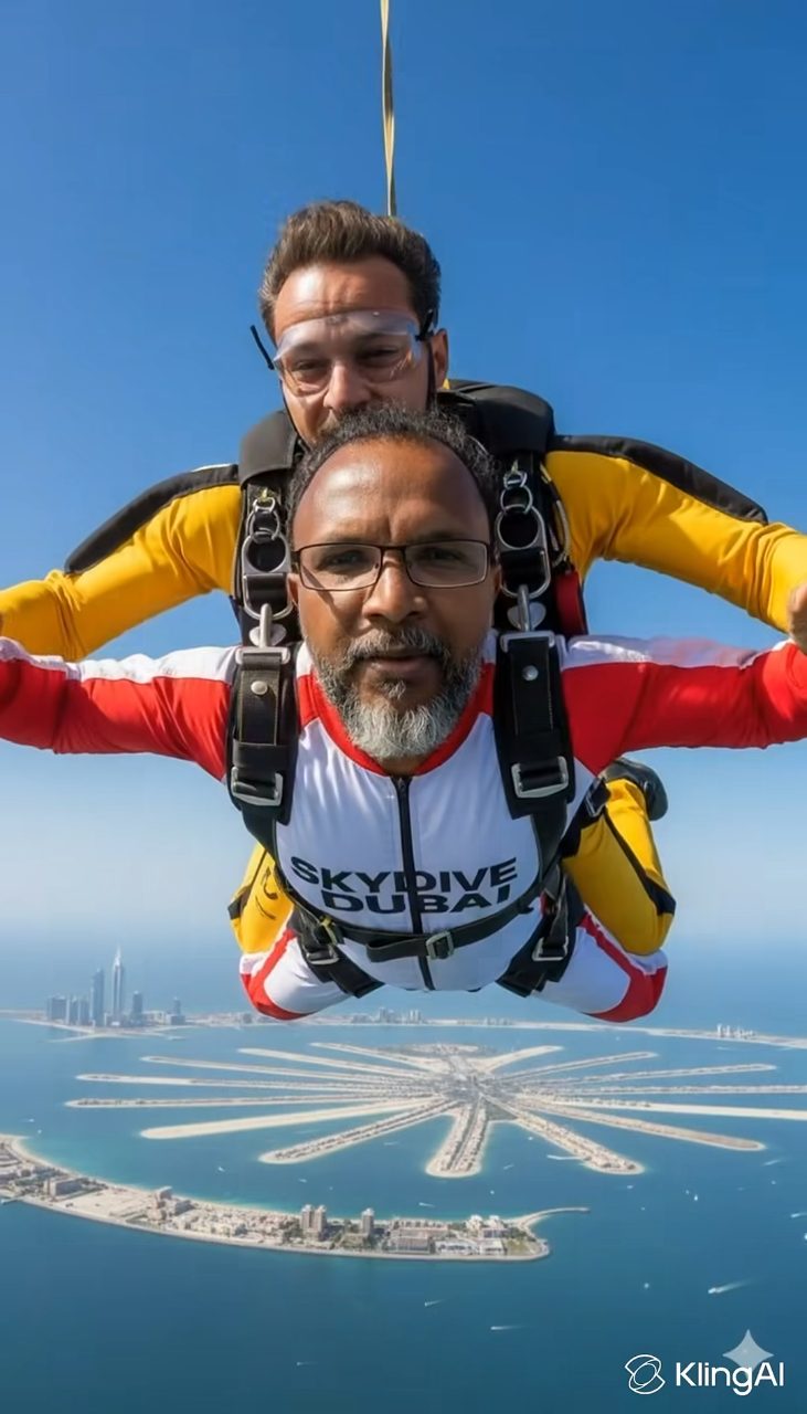 Cinematic Thrill: Dubai Palm Jumeirah Skydive
