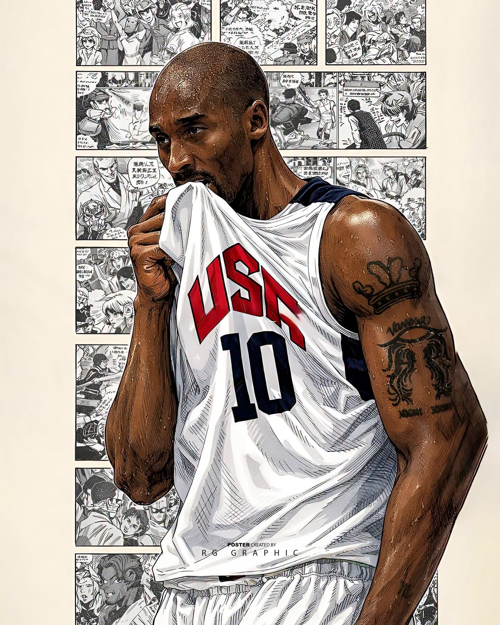 Gritty Basketball Legend: Manga Ink Emotion