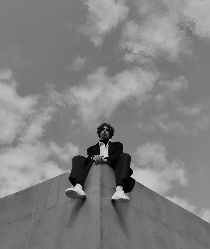 Sleek Solitude: Monochrome Concrete Cinema
