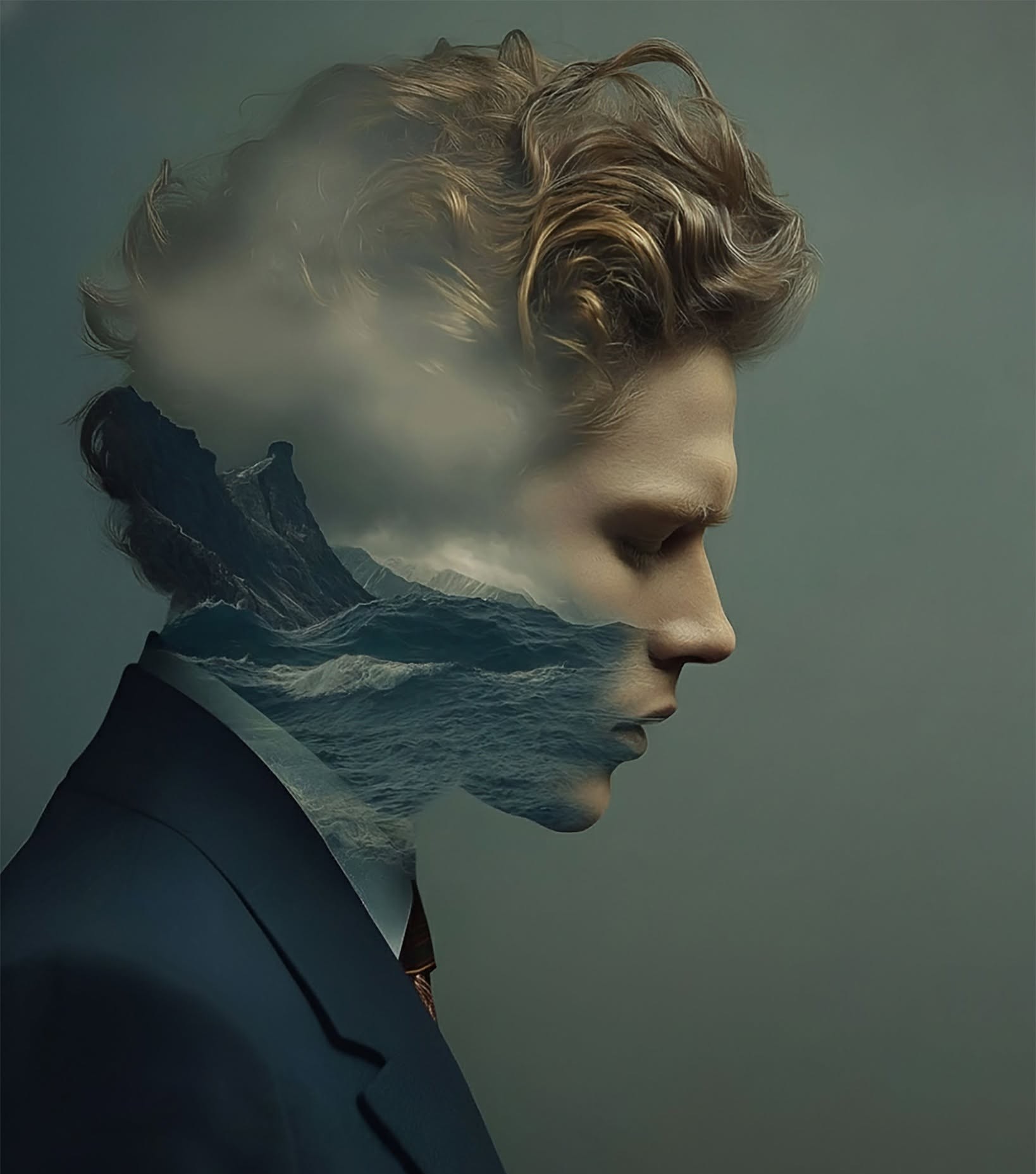Cinematic Inner Storm Double Exposure