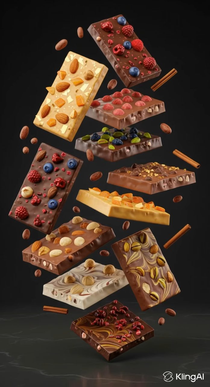 Cinematic Levitating Chocolate Truffle Ballet