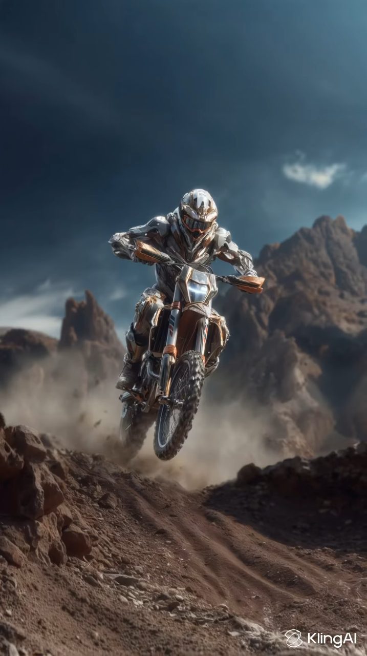 Bullet Time Canyon Motorcycle Leap