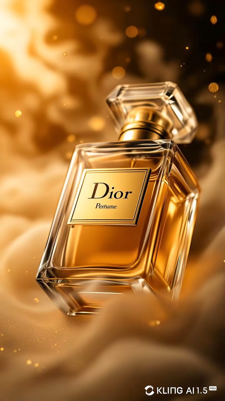 Floating Golden Dior Perfume Dream