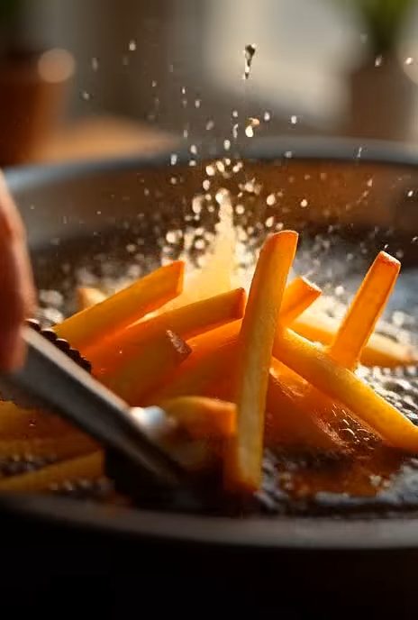 Golden Fries ASMR: Bubbling Slow Motion