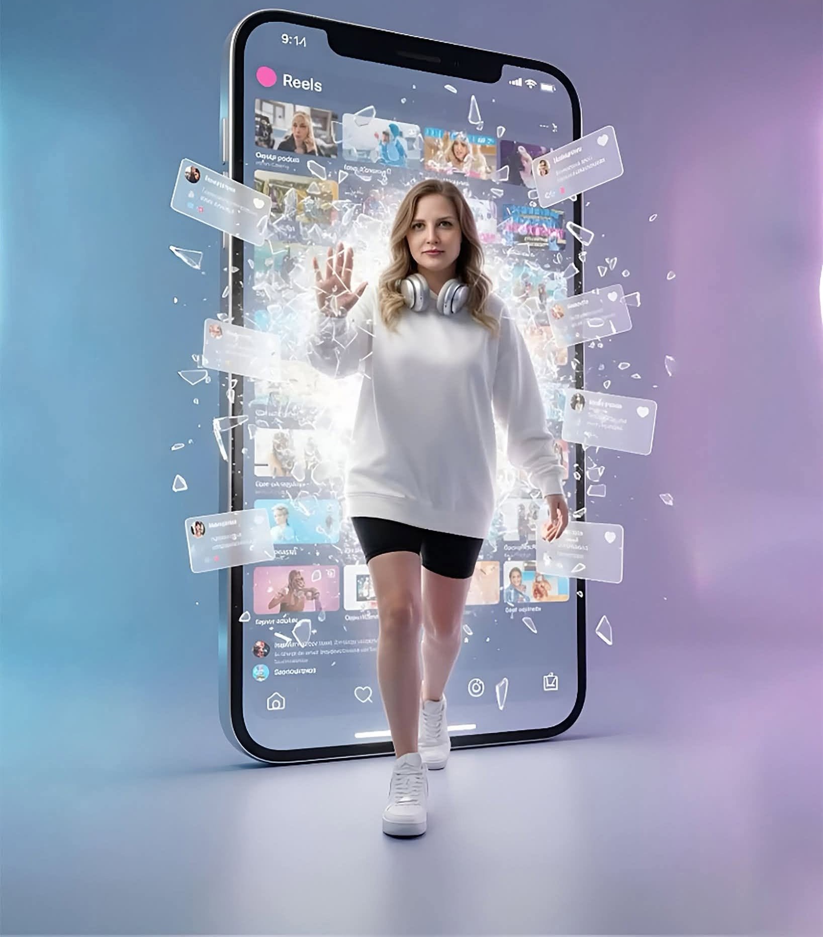 Screen Burst: Creator's Digital Emergence