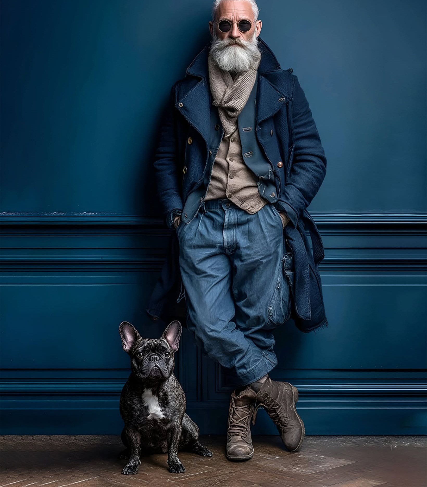 Dapper Gentleman & His French Bulldog