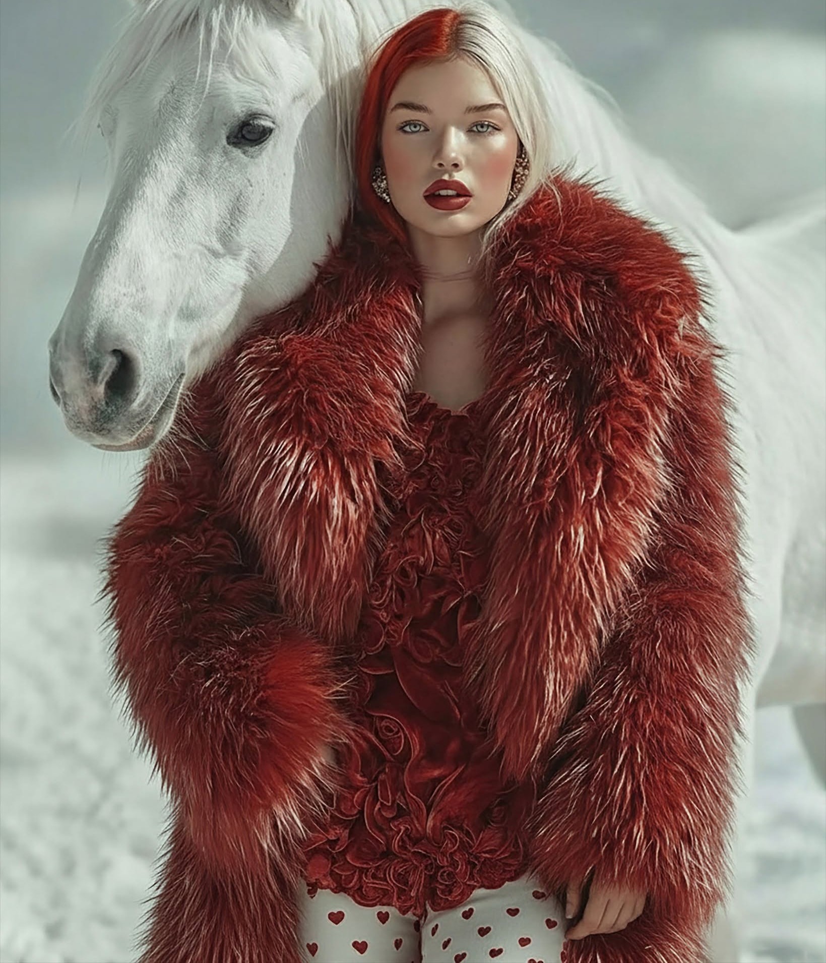 Snow Queen's Crimson Majesty