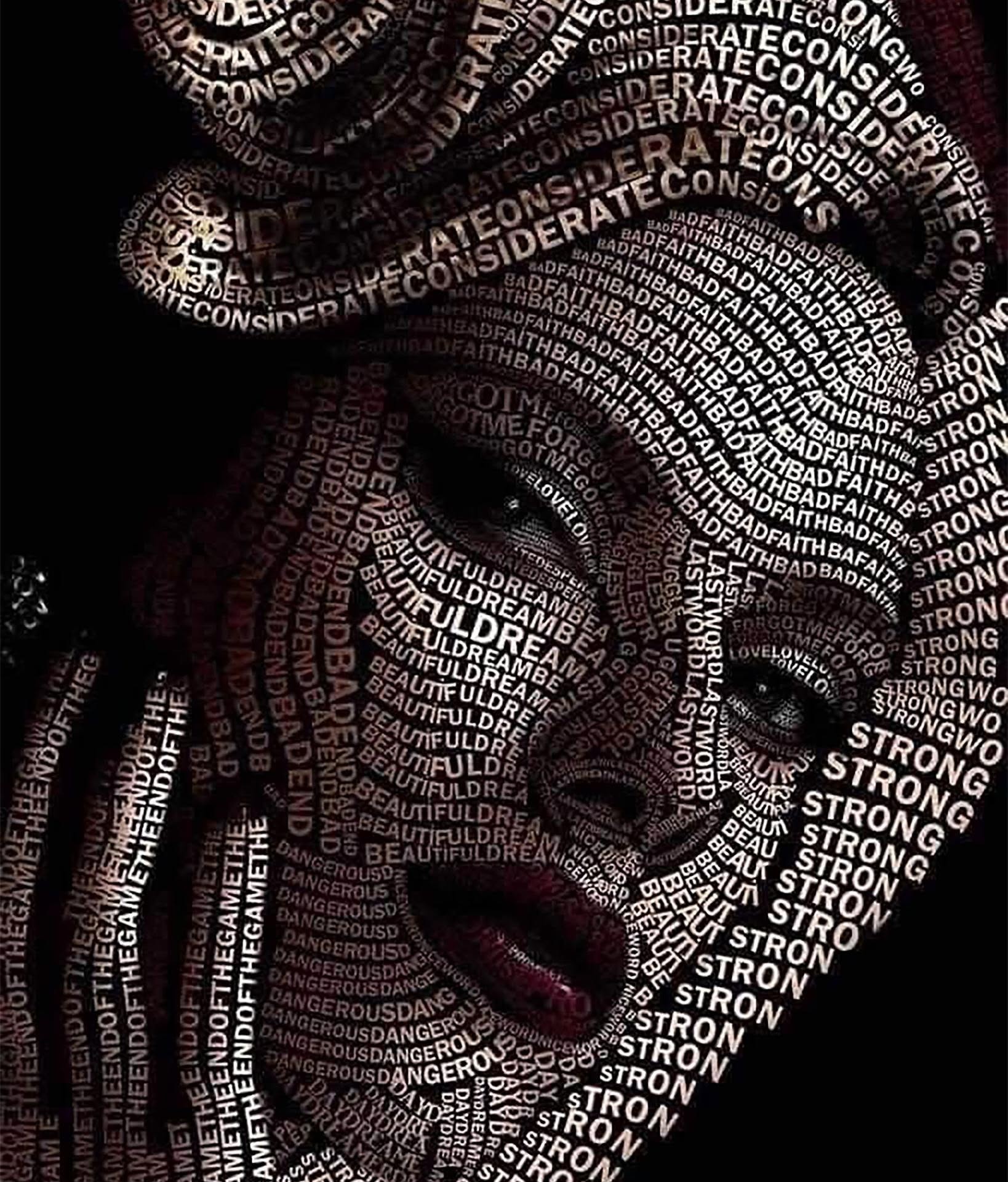 Emerging Word Portrait: Red Lips