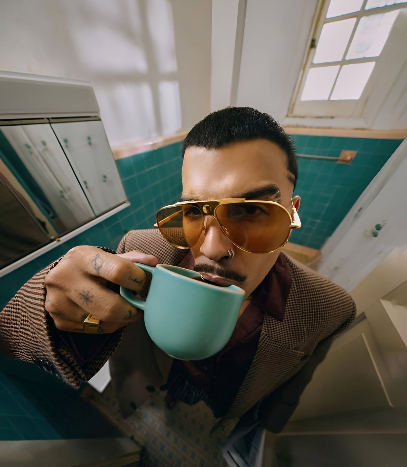 Surreal Fisheye Fashion: Coffee Break