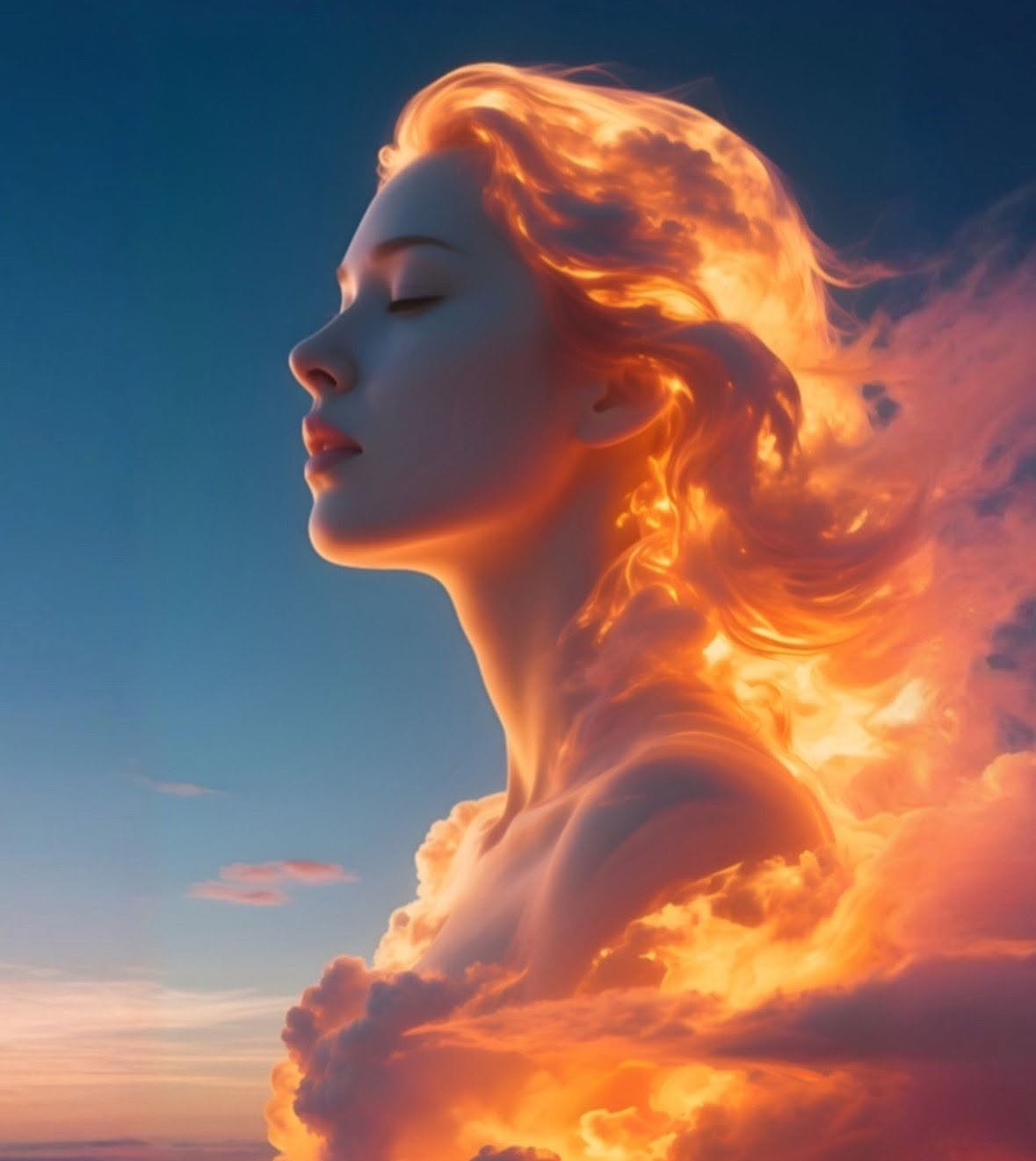 Ethereal Fire Cloud Serenity
