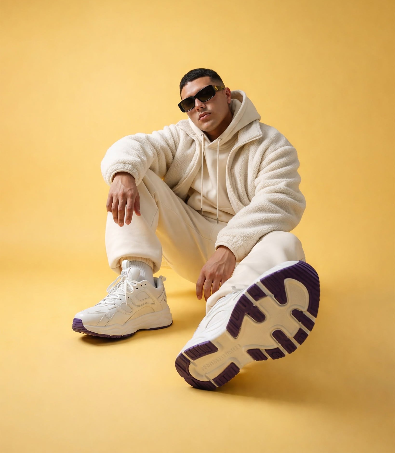 Streetwear Confidence: Mustard & Cream Chic