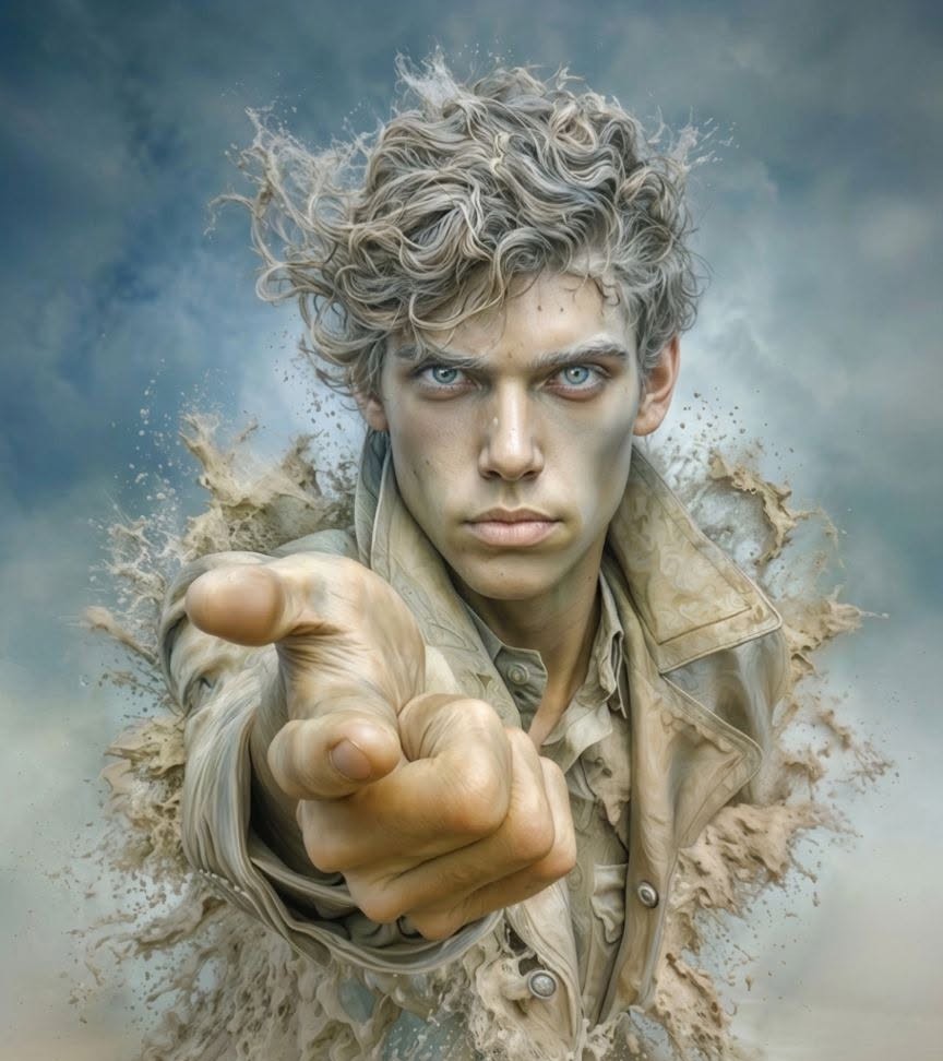 Intense Sandstorm Gaze Portrait
