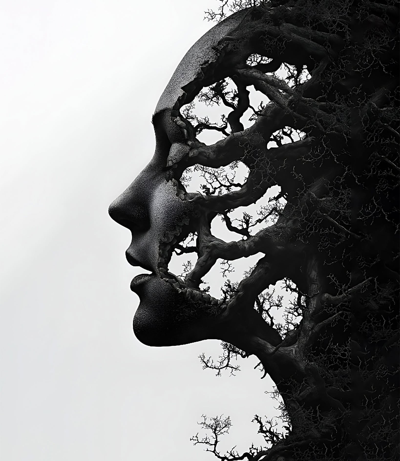 Twisted Roots, Dissolving Human Portrait