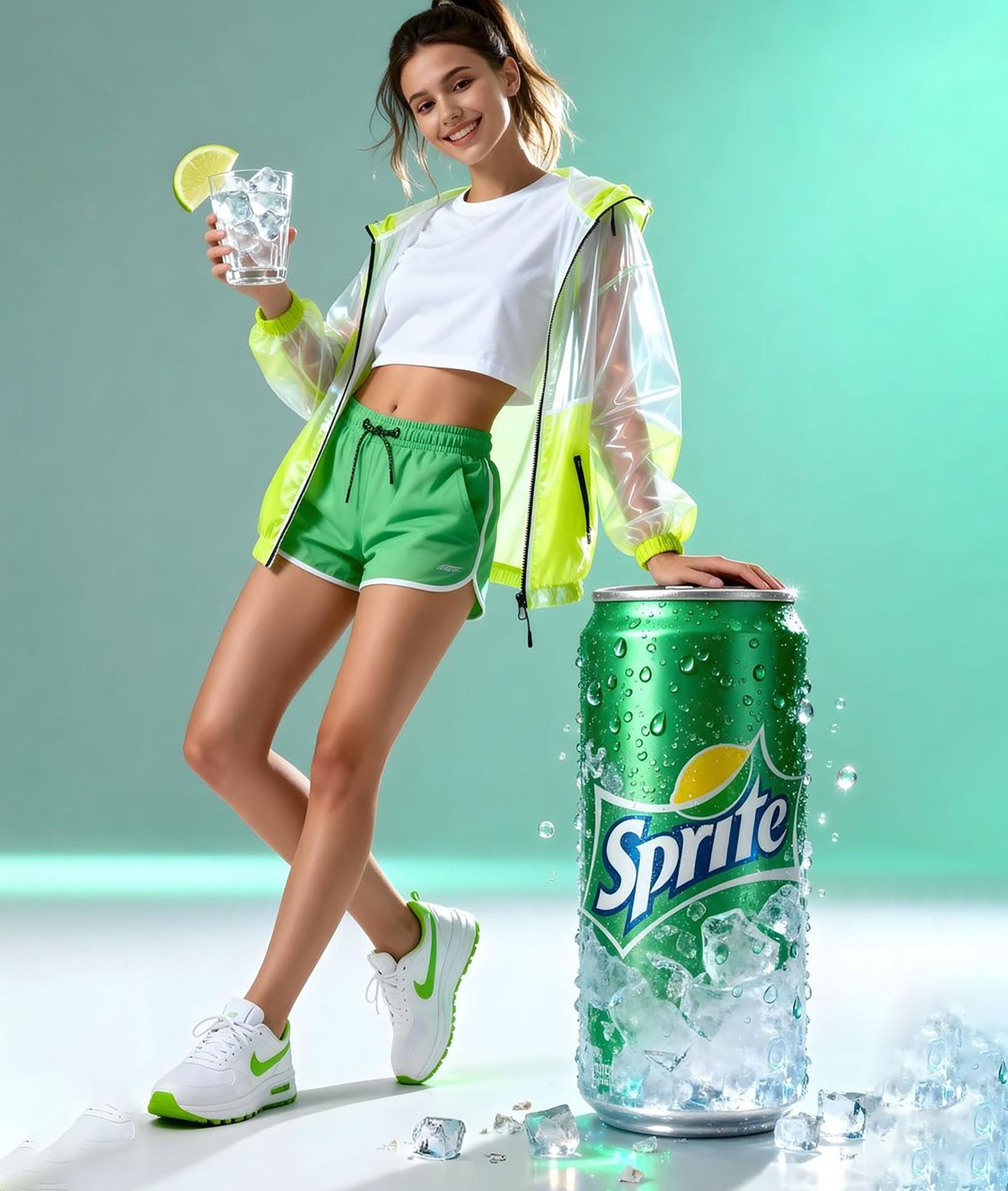 Refreshing Neon Soda Ad Shoot
