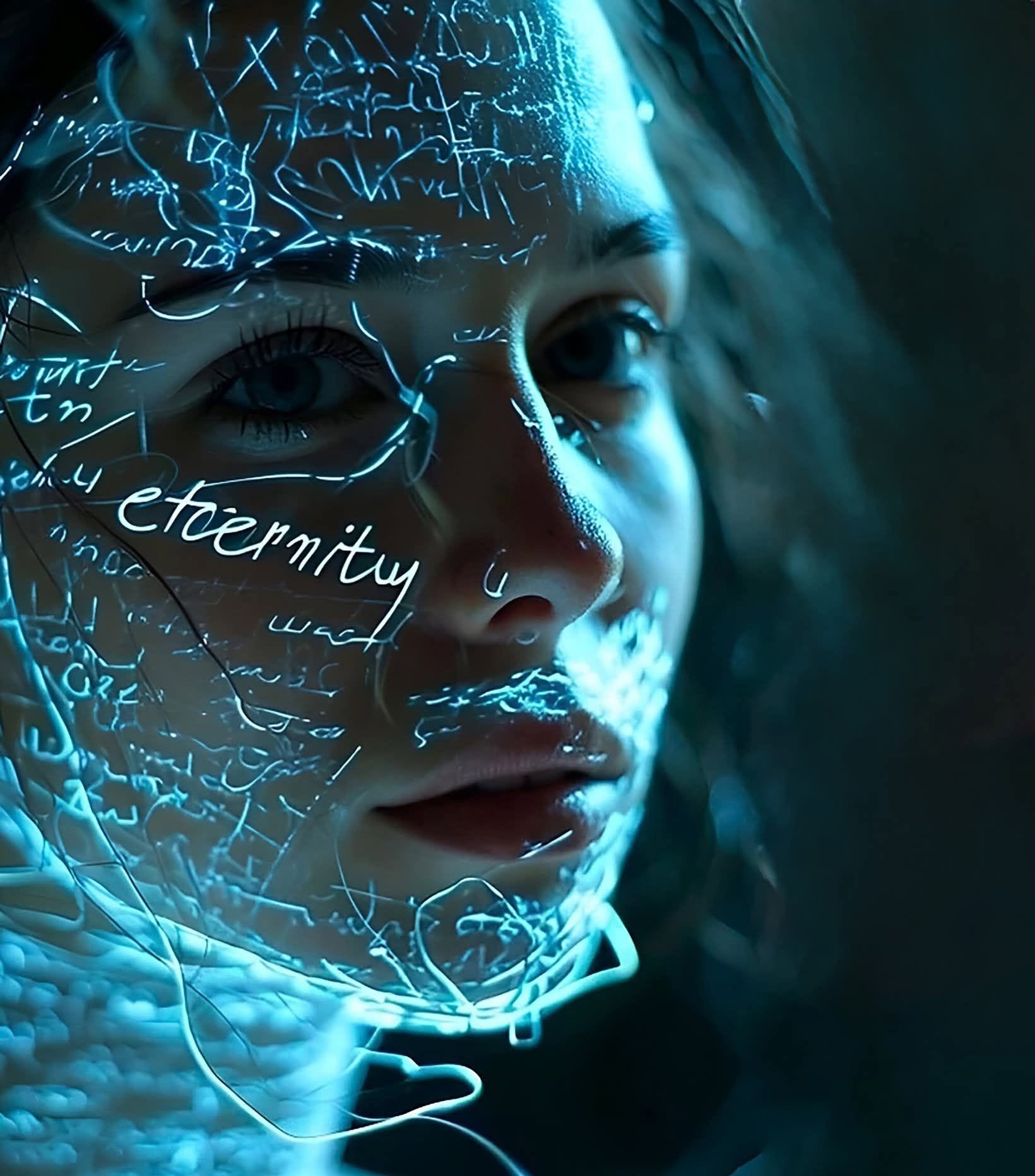 Eternity: Cyberpunk Holographic Woman