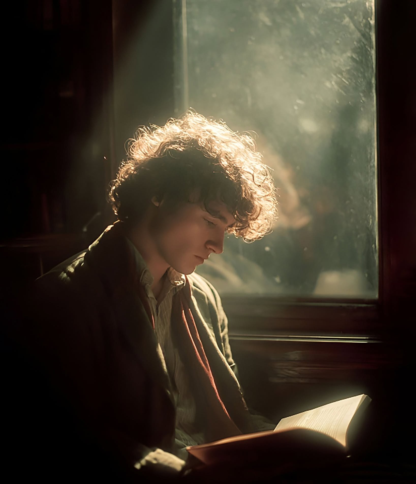 Golden Halo Window Reader Portrait