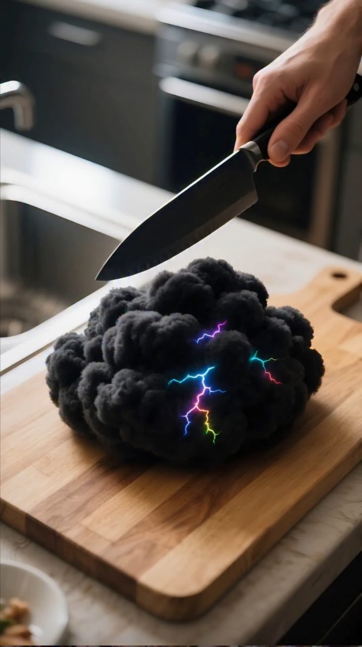 Cosmic Reveal: Blade Slices Black Clouds