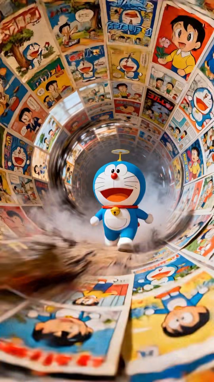 Vivid Doraemon Spiral Poster Mystery