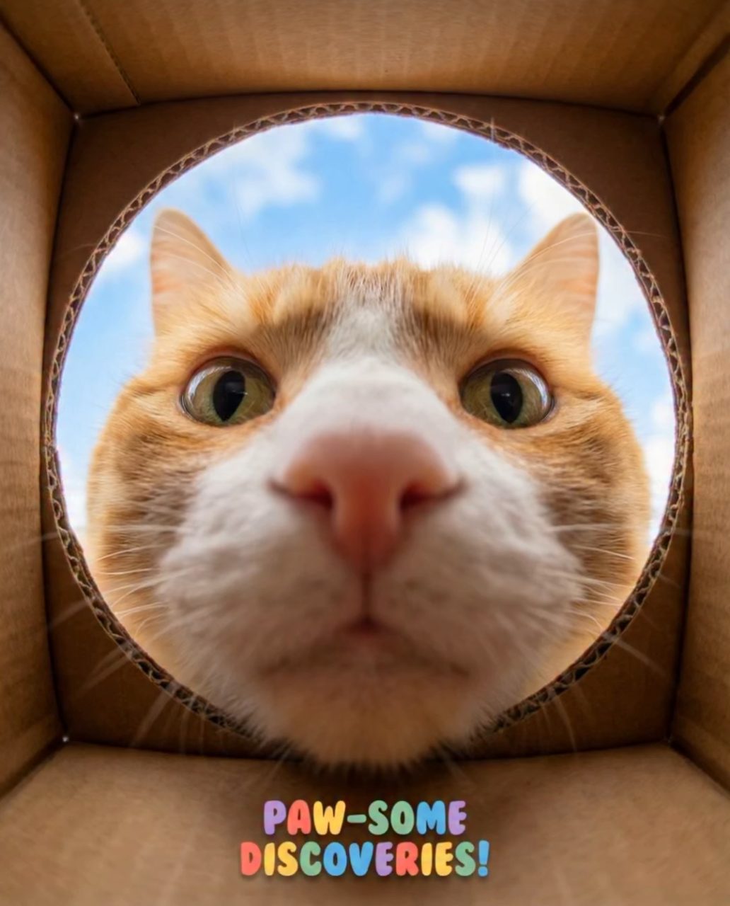 Inside Box: Cat's Curious Sniff