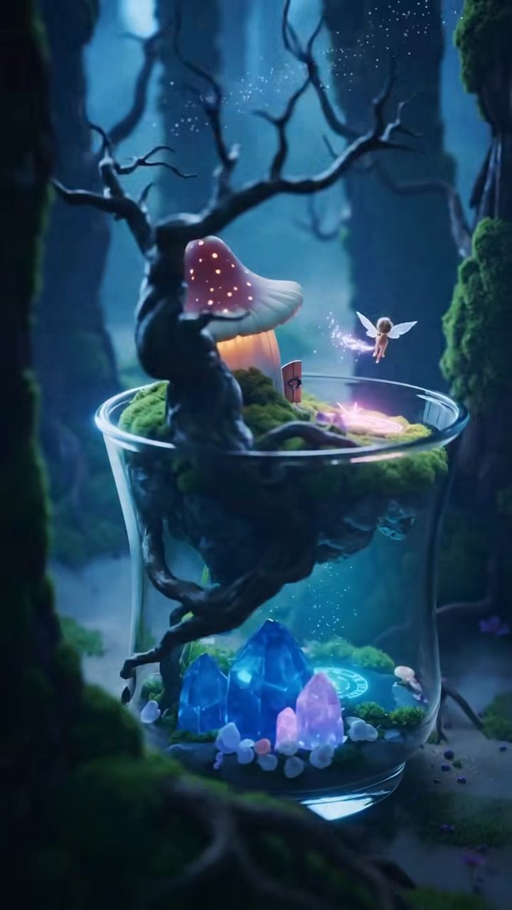 Enchanted Forest In A Glass Cup