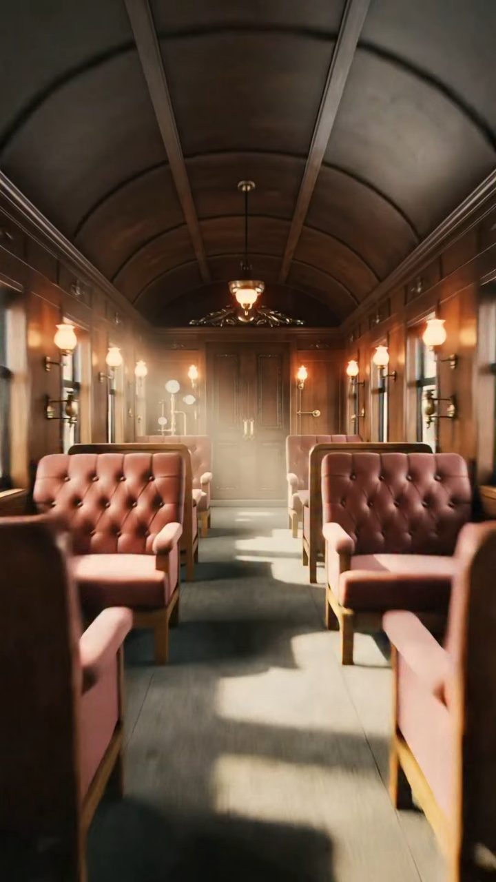Victorian Train POV: Door to Golden Light