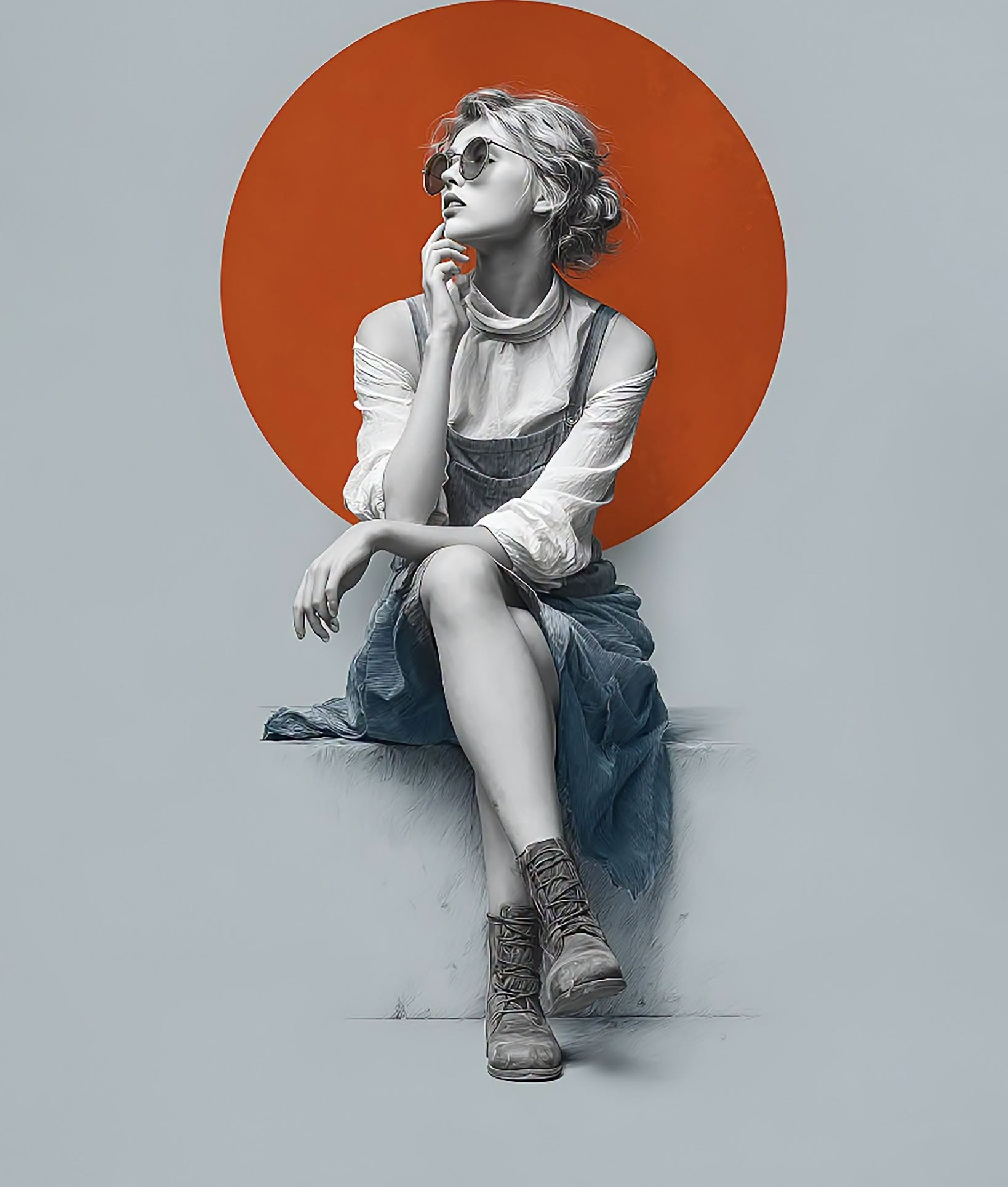 Scandinavian Chic: Orange Circle Fashion