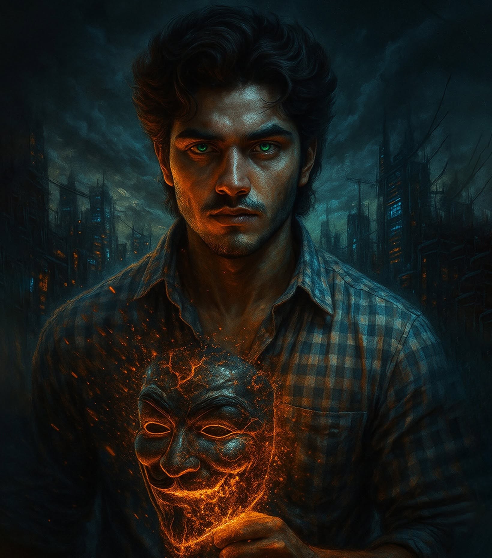 Cyberpunk Inferno: The Melting Mask