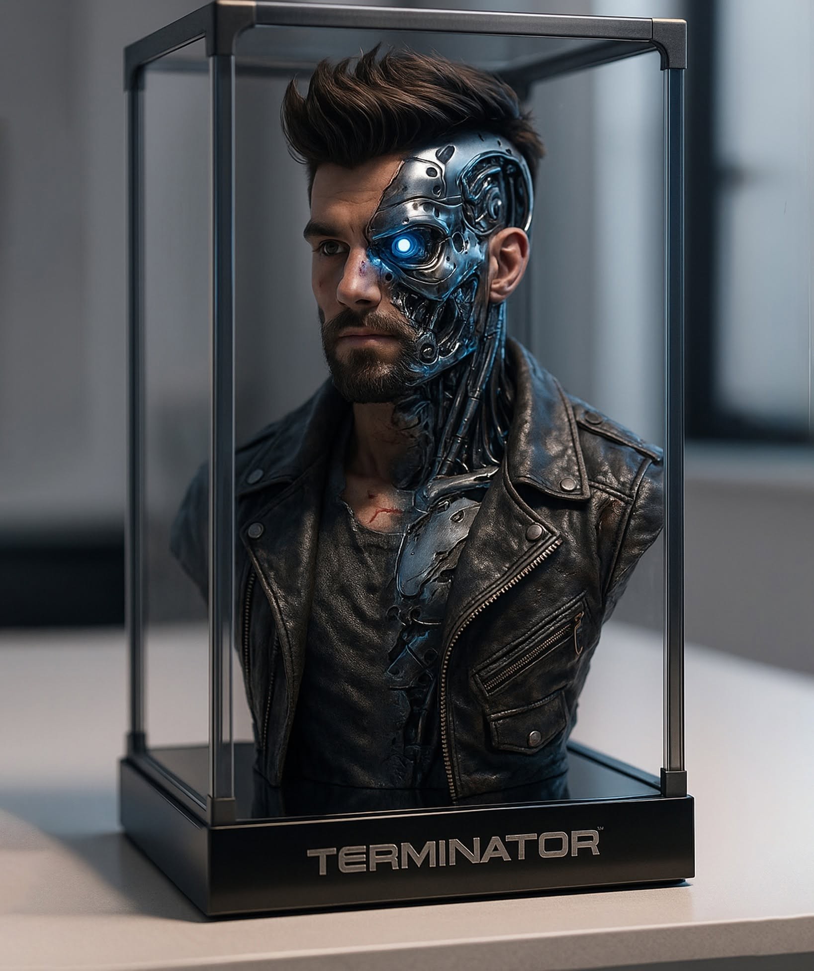 Dystopian T-1000 Human Fusion Bust