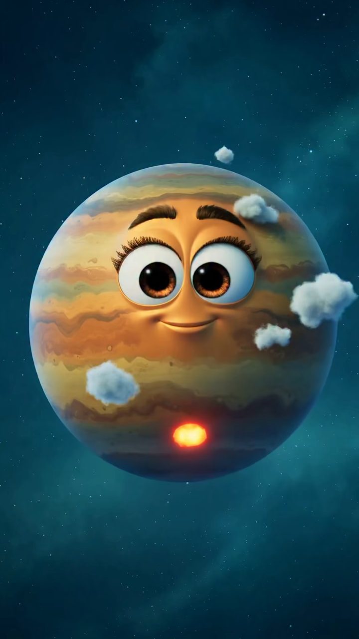 Pixar Jupiter's Great Red Swirl Surprise