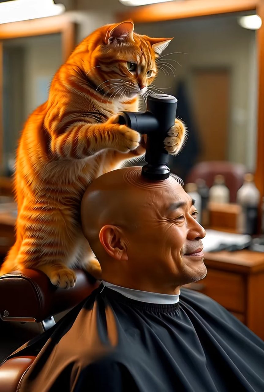 Barber Cat's Blissful Theragun