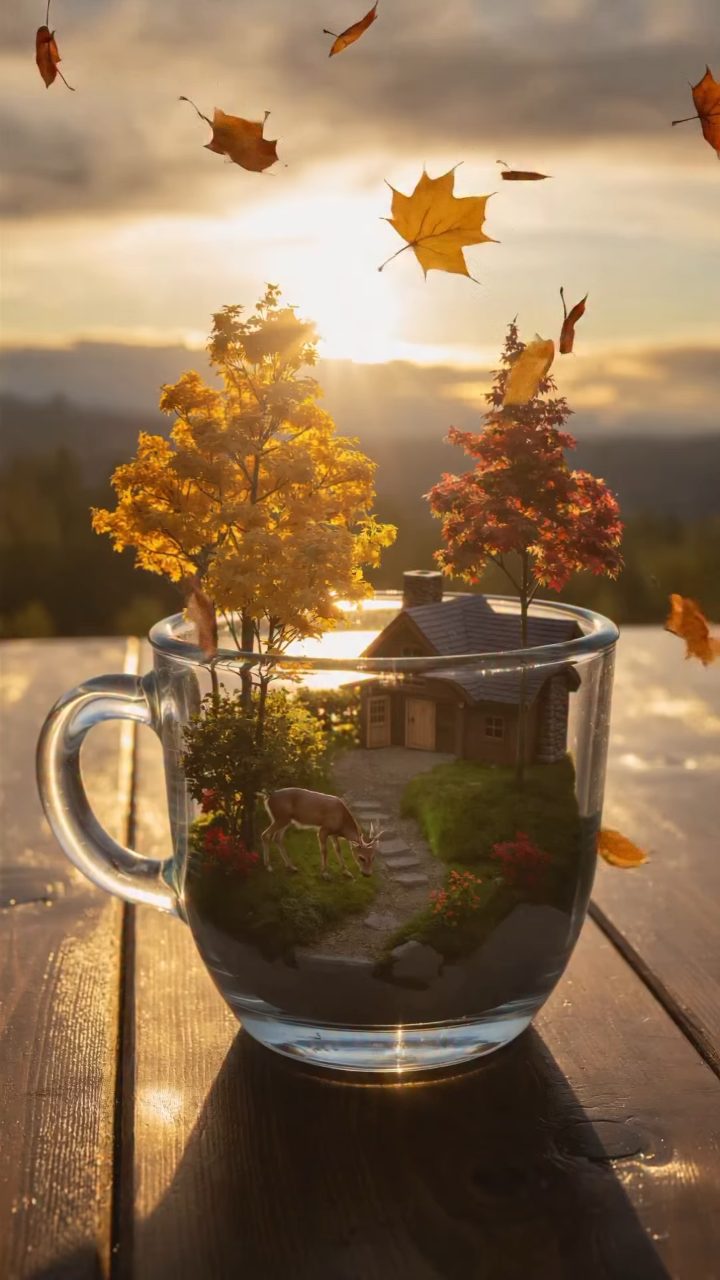 Autumn World: Day to Night in a Cup
