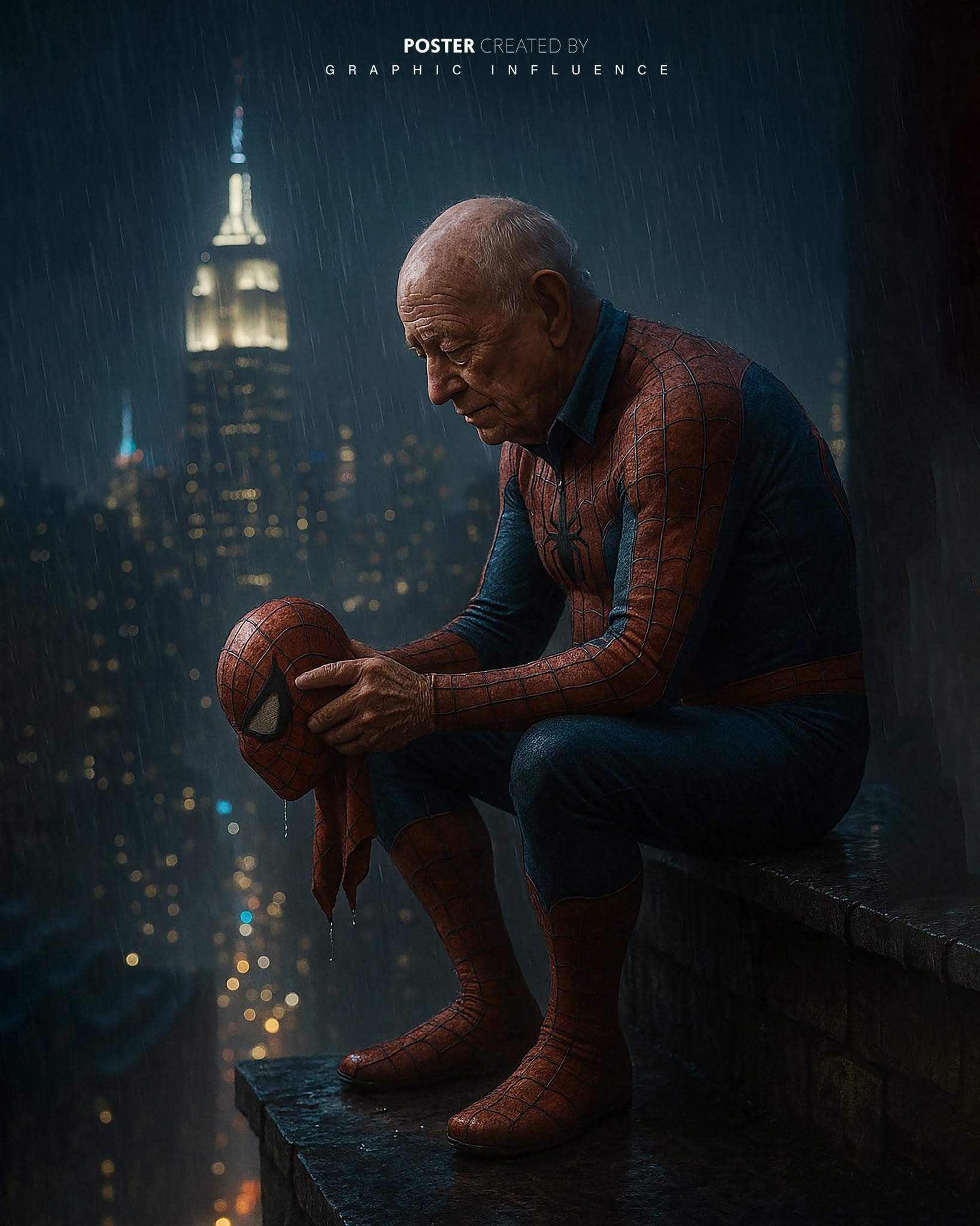 Spider-Man's Rainy Night NYC Reflection