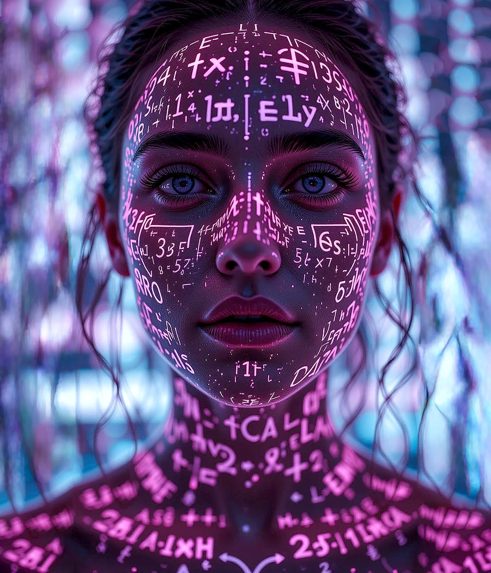 Neon Code Cyberpunk Portrait