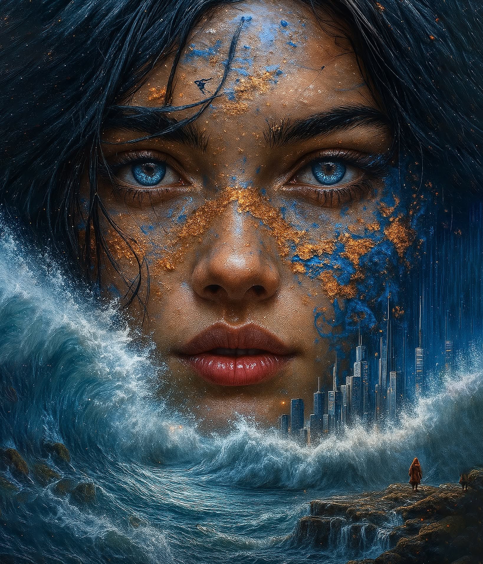 Surreal Ocean Goddess, Apocalyptic City Vision