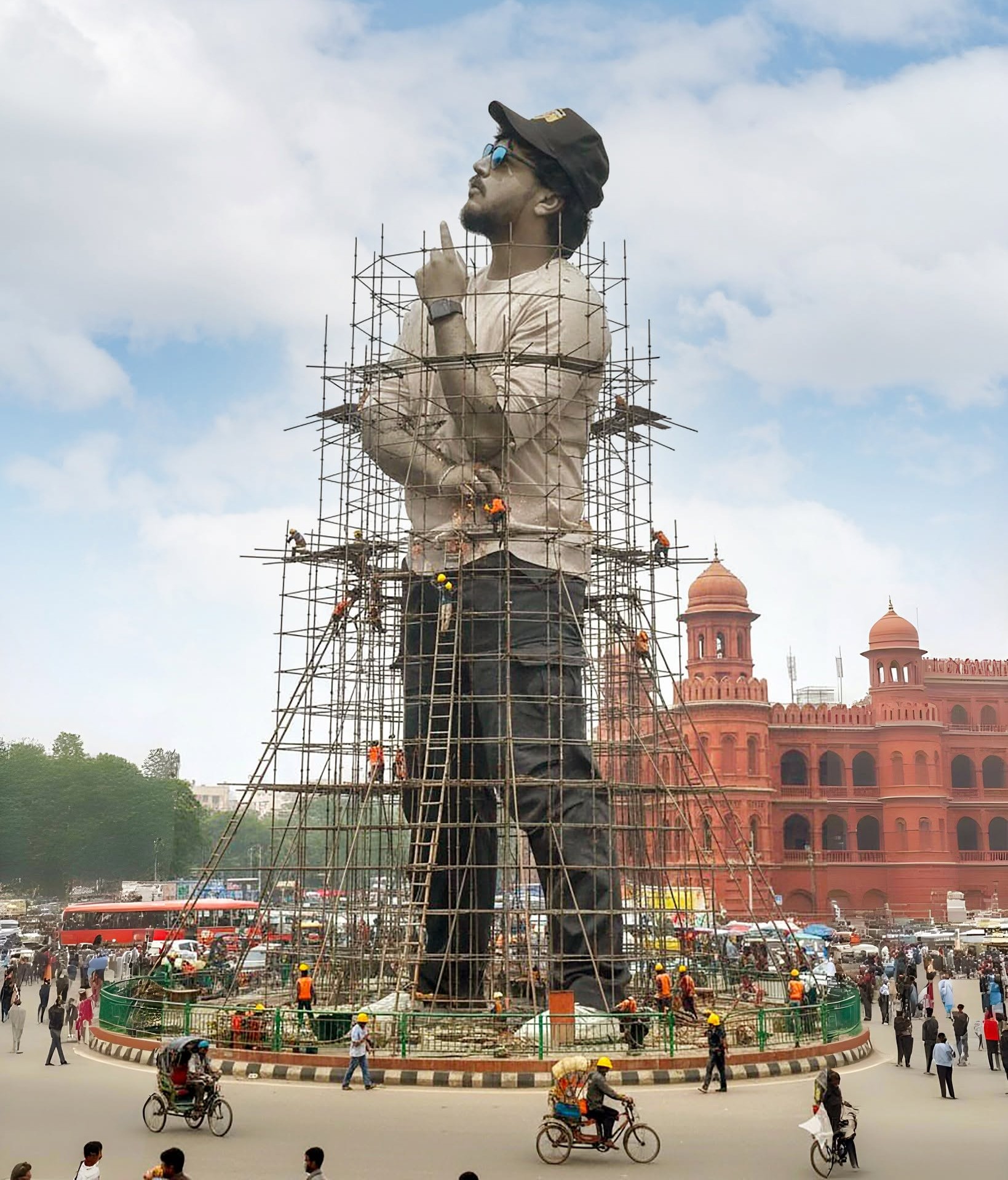 Youthful Colossus Under City Construction