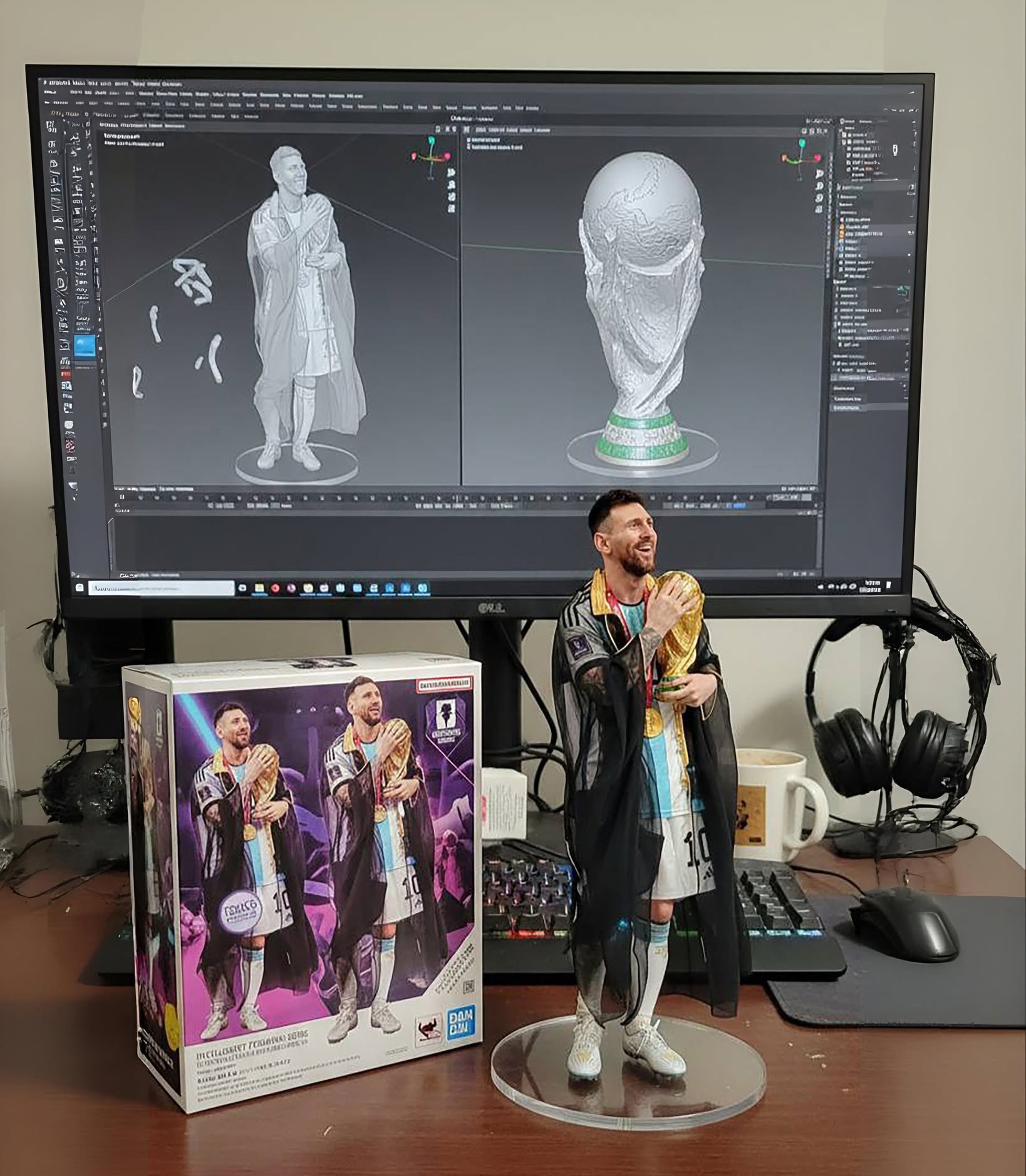 Hyperreal Footballer Figurine Design Studio