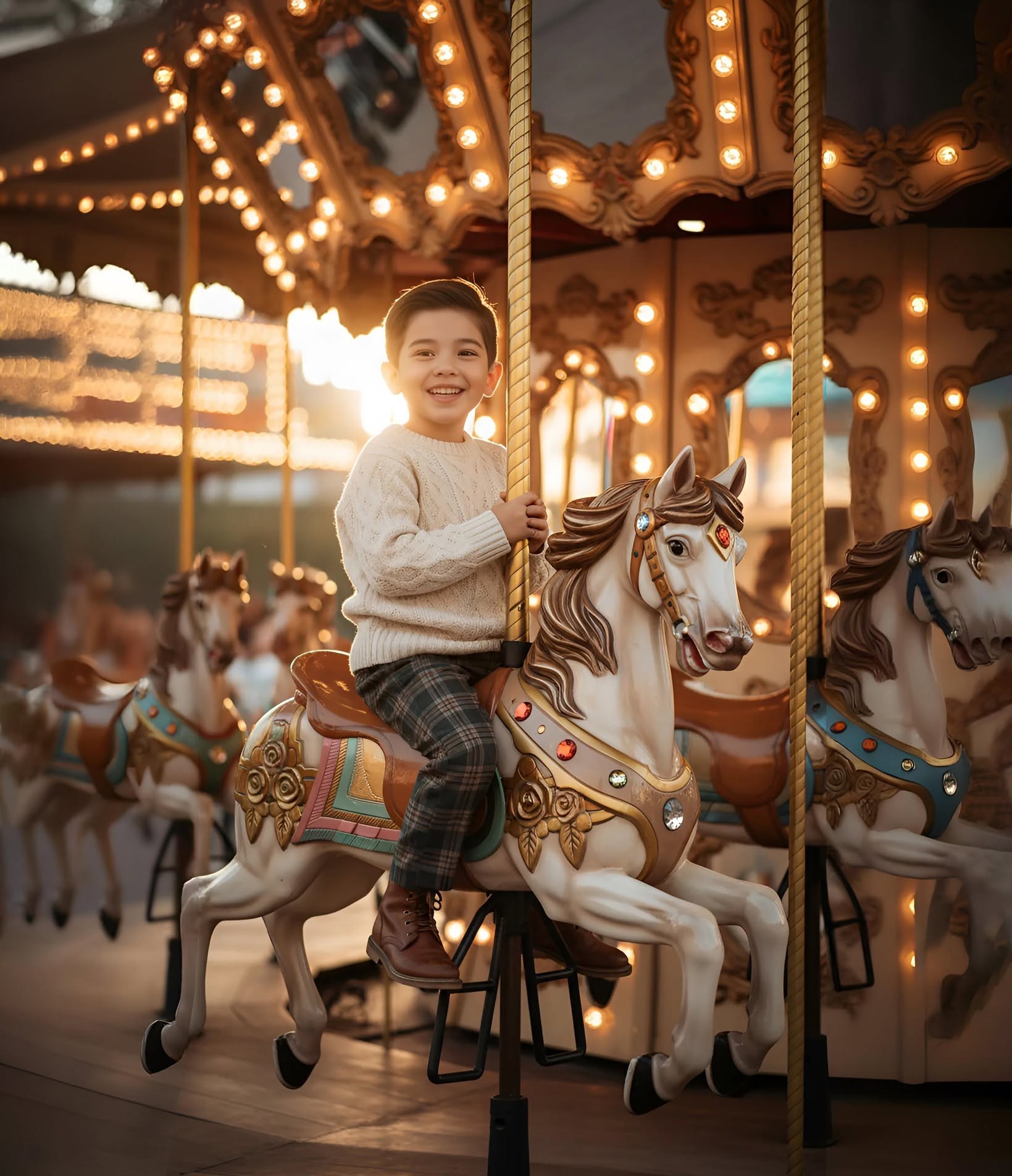 Golden Hour Carousel Child