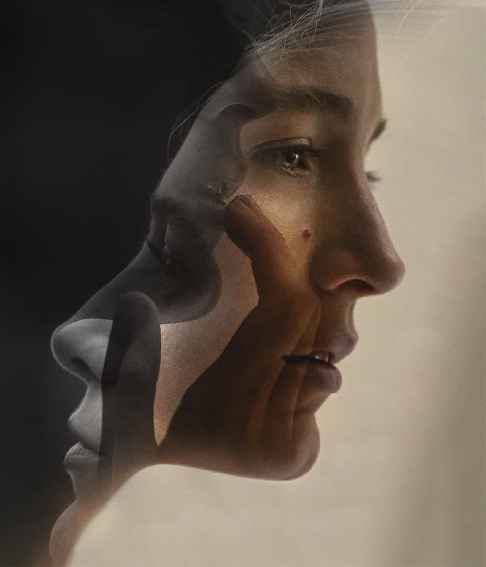 Surreal Duality: Inner Thoughts Portrait