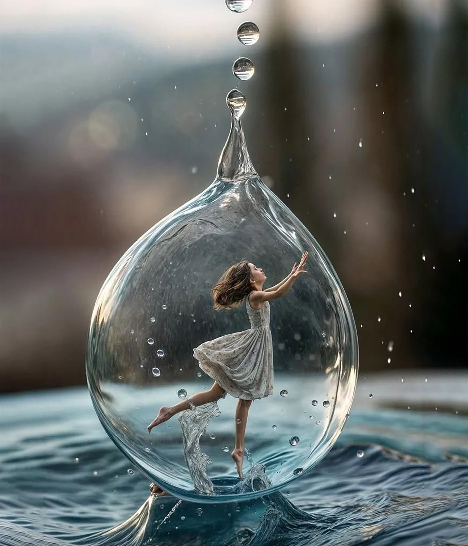 Dancing Girl in Ocean's Orb