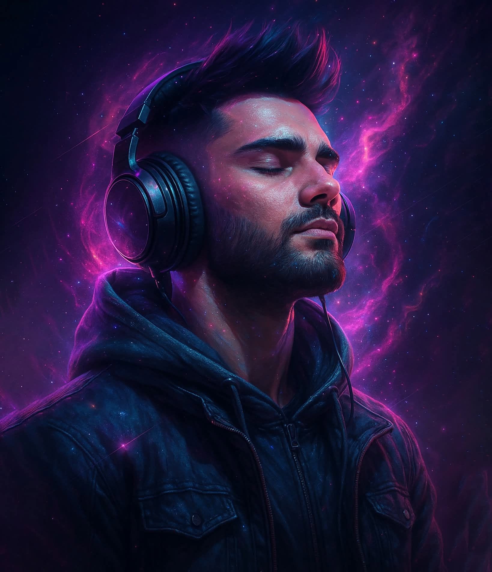 Neon Dreamscape: Futuristic Sonic Bliss