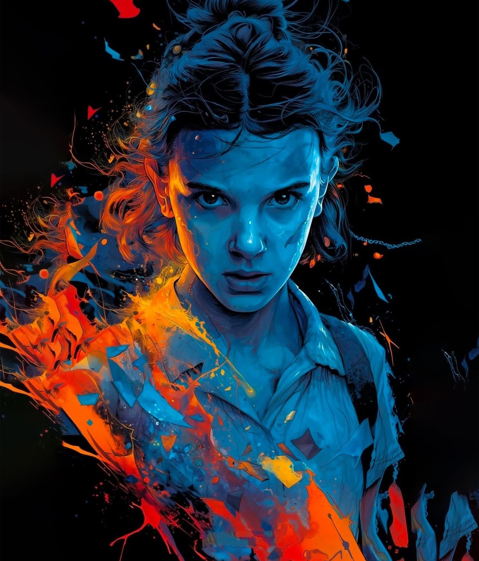 Supernova Girl: Fiery Blue Eruption