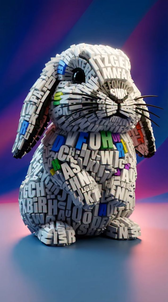 Typographic Tiger Morphs into Rabbit
