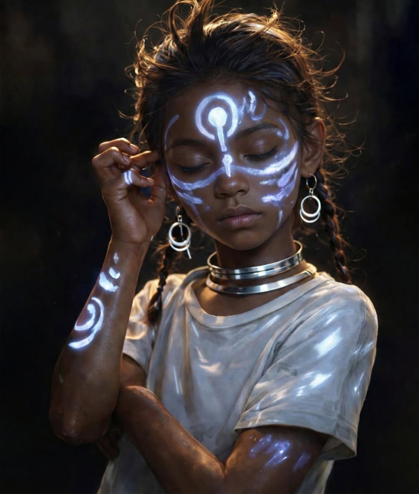 Glowing Tribal Forest Spirit